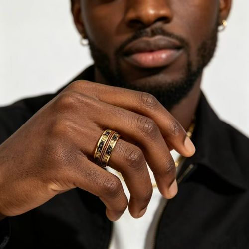 8mm Gold Men's Fashion Ring