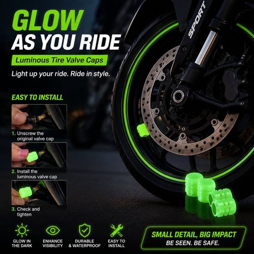 Cool Fluorescent Green Tire Covers  Suitable for Cars, Motorcycles, and Bicycles