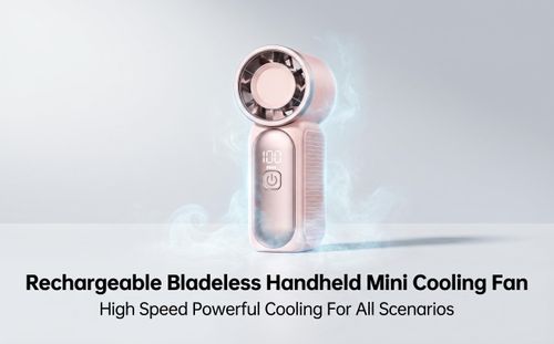 Energy-saving, bladeless, rechargeable handheld portable mini cooling fan, suitable for home and outdoor use