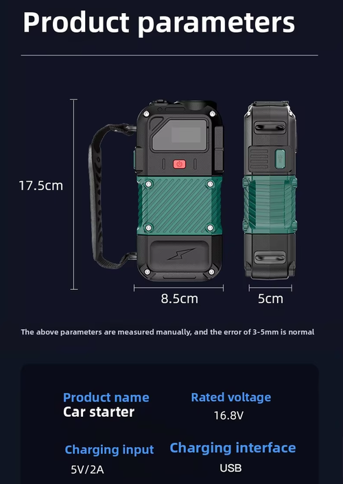 Universal 2000mAh Cordless Electric Air Pump ABS 2000mAh Car Tire Inflator Air Compressor for Vehicle Car