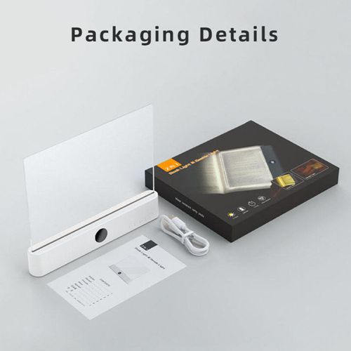 3 Light Colors Wireless Clear LED Book Full Page Illuminator Stepless Dimming 1200mAh Rechargeable Flat Book Light for Reading