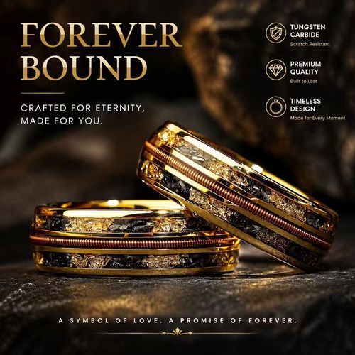 8mm Gold Men's Fashion Ring