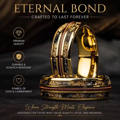 8mm Gold Men's Fashion Ring