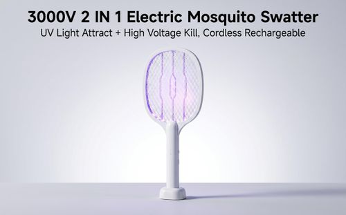 2-in-1 Purple Light Handheld Rechargeable Automatic Mosquito Attractor and Killer