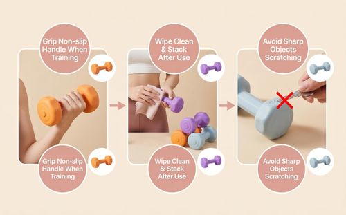 Rubber-Coated Dumbbells