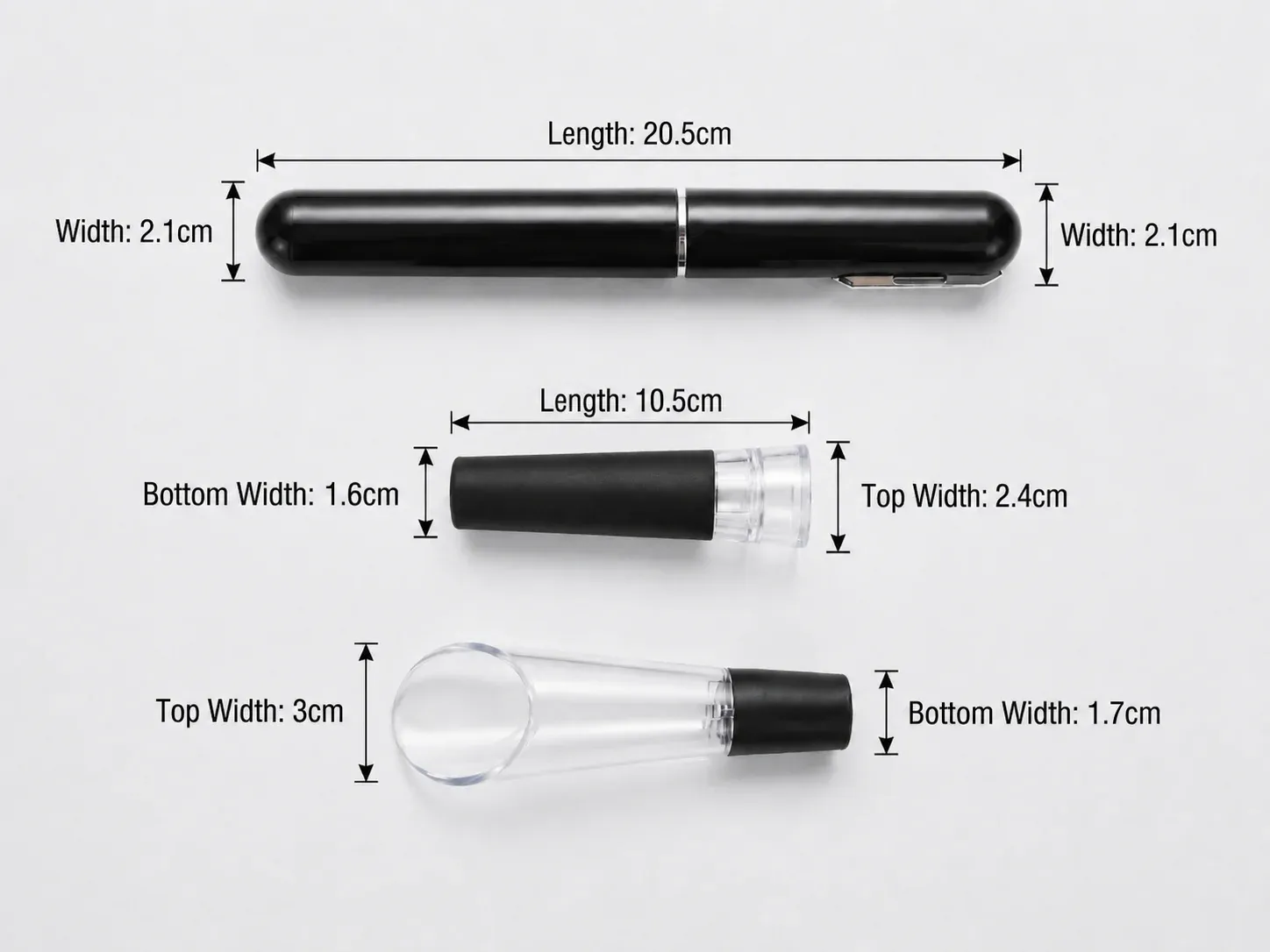 3-Piece Pneumatic Pen-Style Wine Opener Set