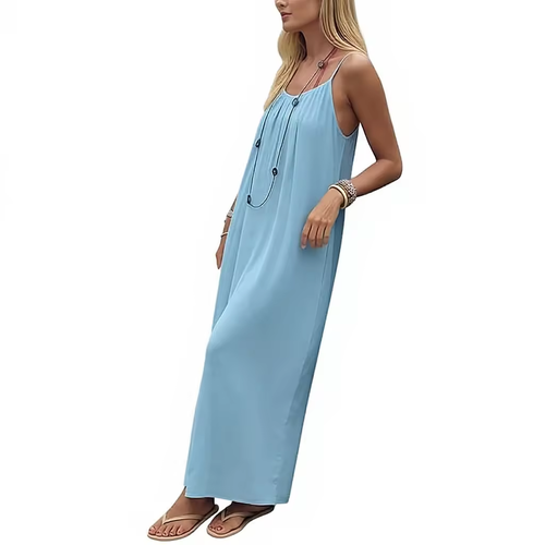 Sleeveless Homewear Long Dress