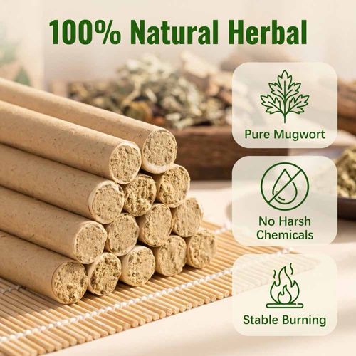 Natural Mugwort Mosquito Coil-10PCS Herbal Mosquito Repellent Incense Sticks (20cm)