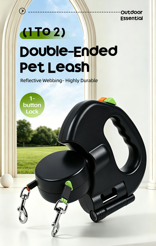 Automatic Retractable Leash for Two Pets