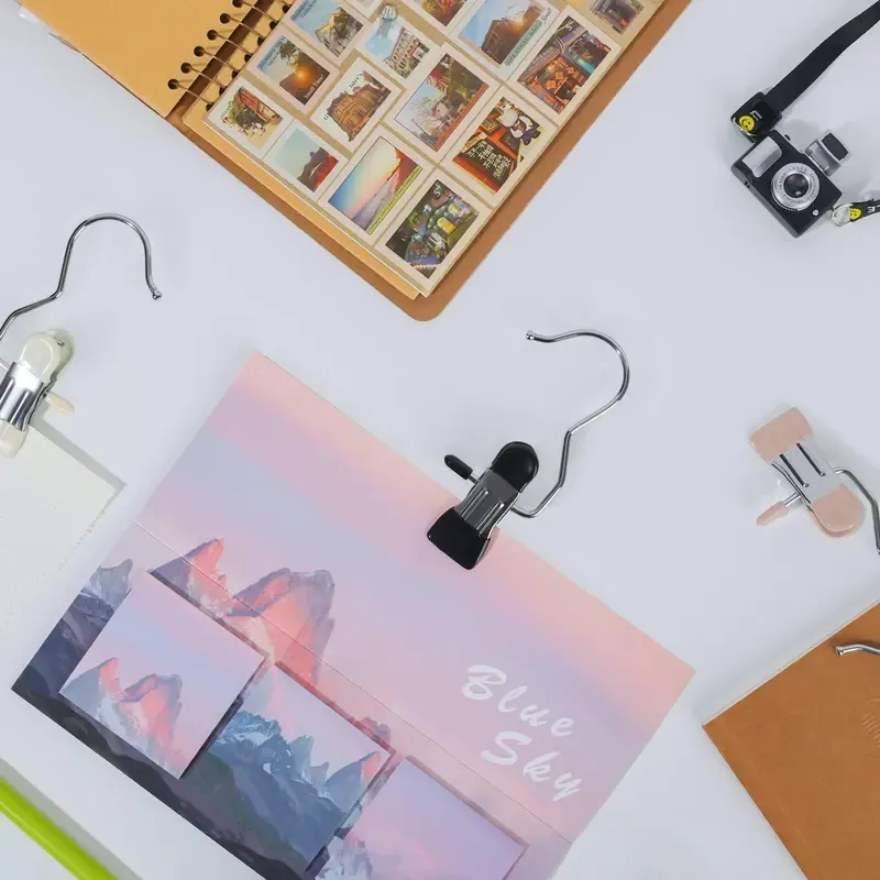 Ultimate Lightweight 16 Counts Anti-Rust Hanging Clips Clothespins, Travel Leggings Skirt Hanger Organizer for Home & More, Spacesaving Magic Hat & Pants Trousers Storage Rack Multipurpose Organized Hooks Clotheshanger