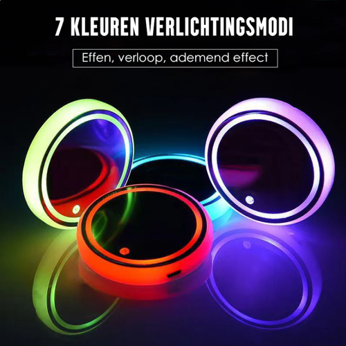 Car 7 Color Changing Waterproof Cup Pad（2pcs）