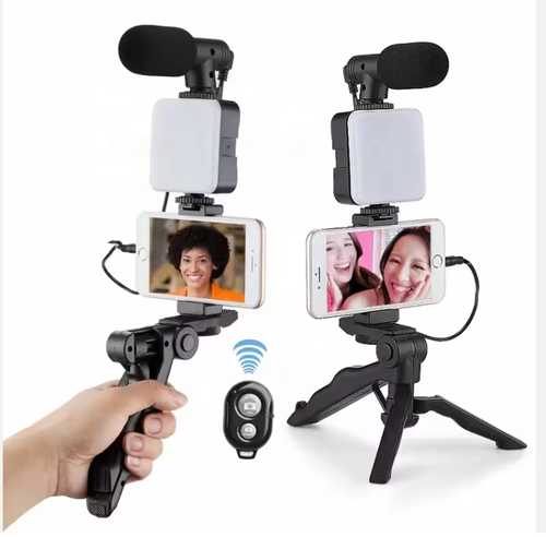 💗Flexible ring light tripod with microphone💗
