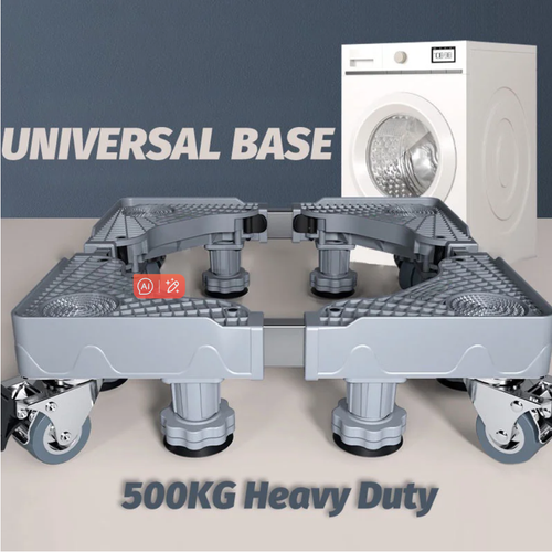 Multifunctional Removable and Adjustable Home Appliance Base（Four legs + four-wheel square tube (liftable + universal wheel)）