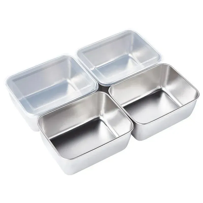 🔥🔥🔥Stainless Steel Square Plate（With Lid）🔥🔥🔥
