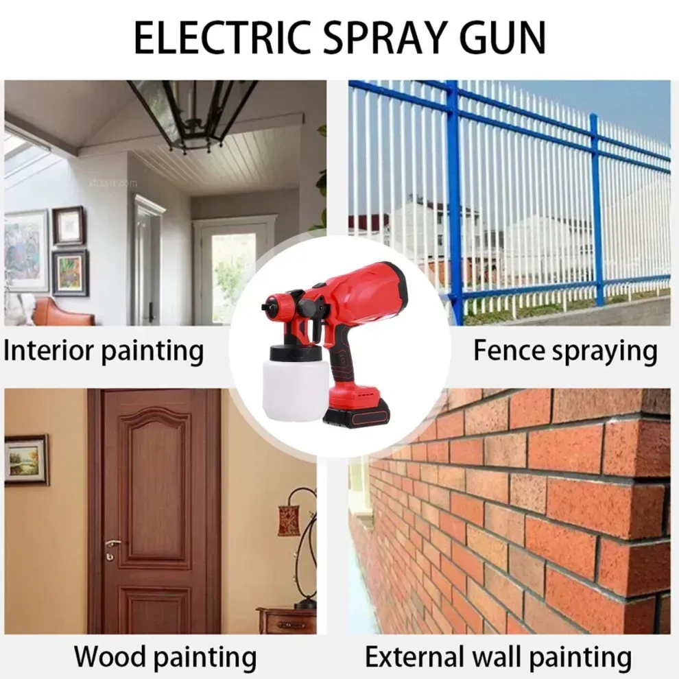 High Pressure Cordless Paint Sprayer with 2 Batteries
