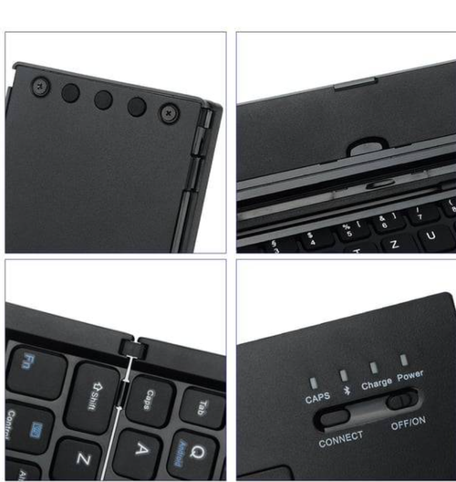 Wireless Tri-System Bluetooth Foldable Keyboard for Phones and Tablets