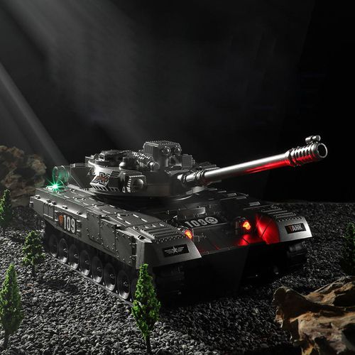 Simulation Five-Way Remote Control RC Toys War Tank With Light Music