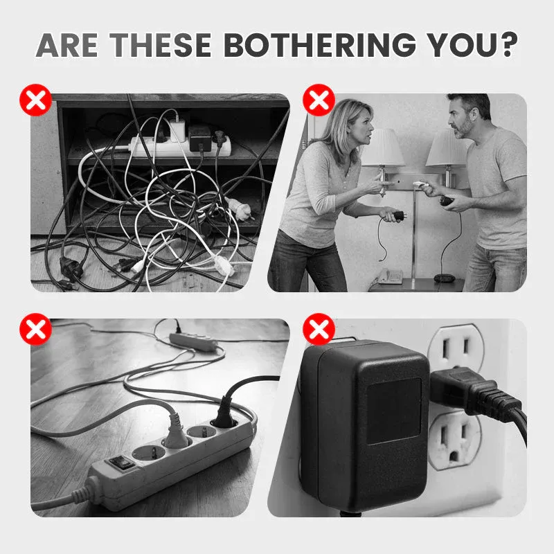 🔥 Multi-socket smart power strip with USB ports ⚡📱 With European plug 🔌