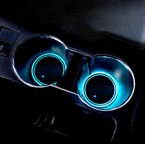 Car 7 Color Changing Waterproof Cup Pad（2pcs）