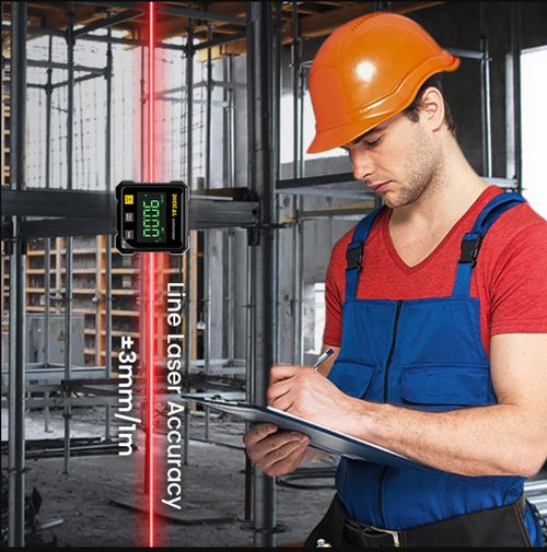 4-Side Magnetic Digital Angle Gauge with Laser