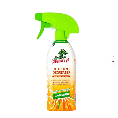 SeawaysKitchen Heavy-Duty Grease Bio-Remover（Net 480g × 3 Bottles + 1 Spray Nozzle）