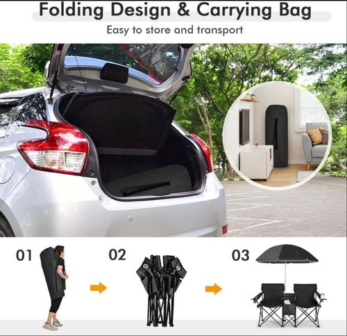 Double Portable Picnic Chairs