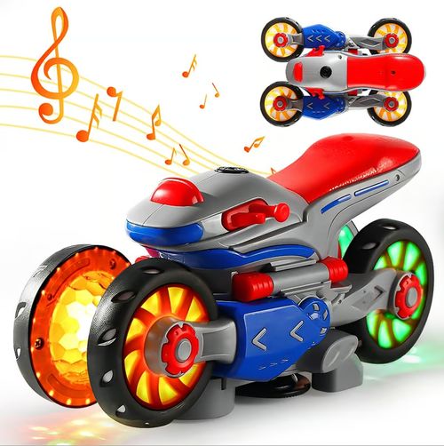 🎁New Electric Light and Music Deformation Motorcycle
