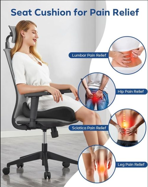 🎁 Ergonomic Memory Foam Seat Cushion