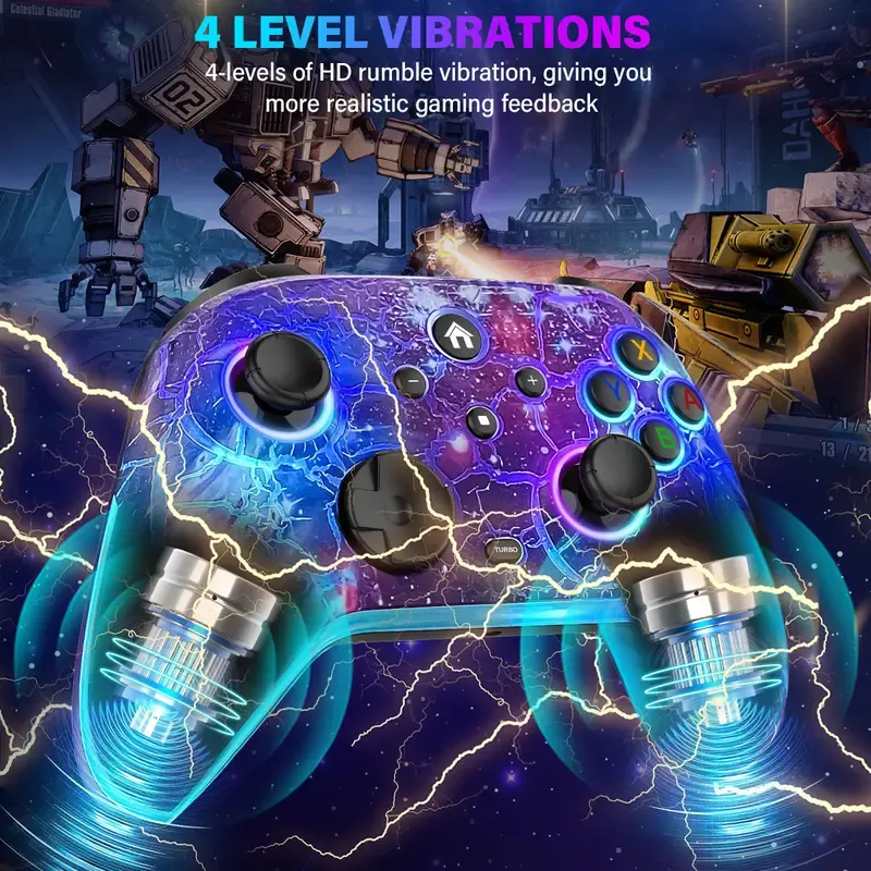 RBG Wireless Switch Controller for Nintendo Switch  Lite  OLED-Switch Pro Controller iPhone Android Game Stick,Programmable Game Joysticks for Nintendo Switch