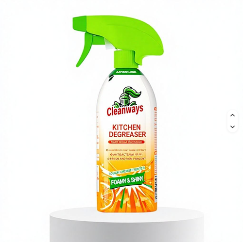 SeawaysKitchen Heavy-Duty Grease Bio-Remover（Net 480g × 3 Bottles + 1 Spray Nozzle）