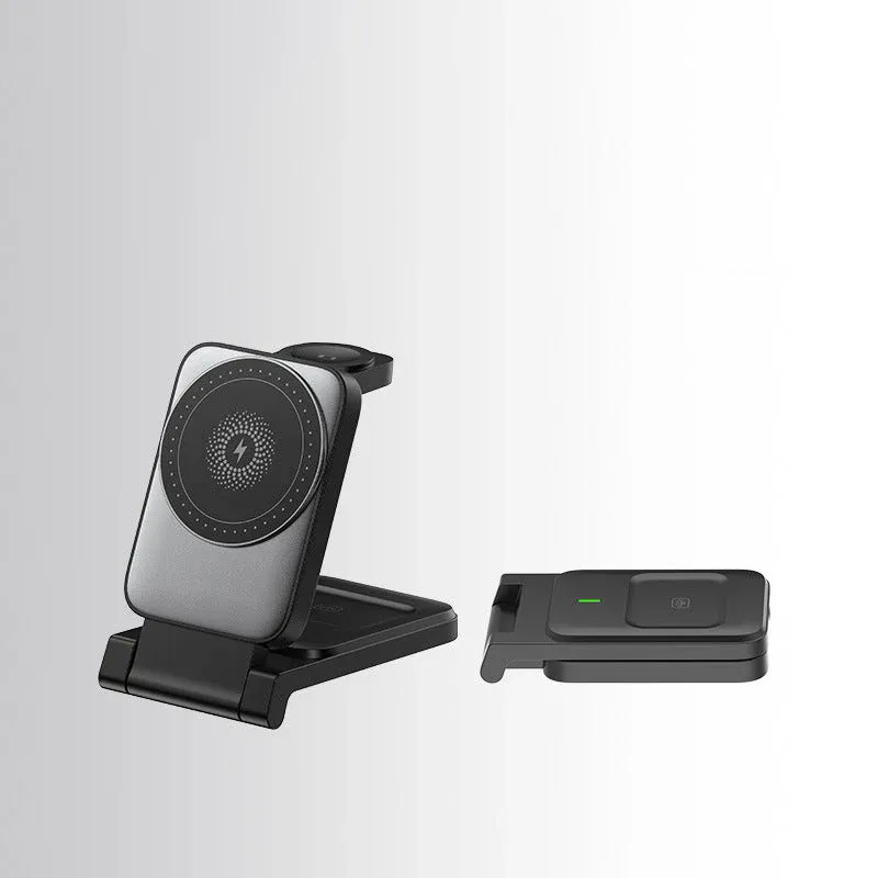 ⚡🧲 3-in-1 Foldable Magnetic Wireless Charger 🔋📱