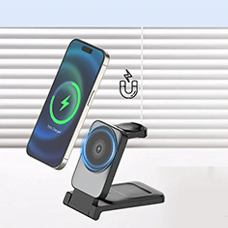 ⚡🧲 3-in-1 Foldable Magnetic Wireless Charger 🔋📱