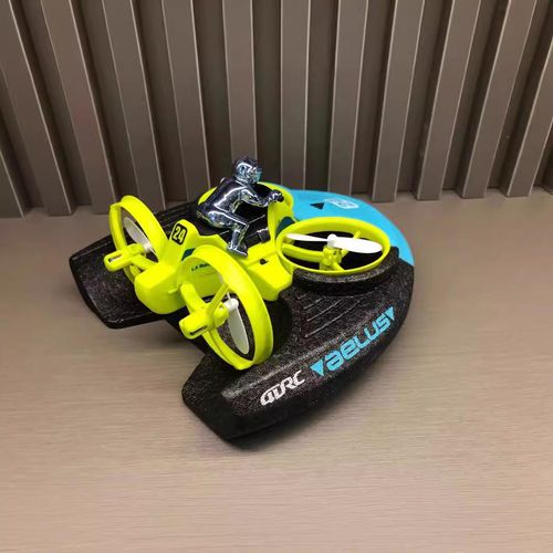 EPP Foam 3 in 1 Mini Rc Hovercraft Boat Toy Sea Land Air Remote Control Altitude Hold Quadcopter Drone Race Drift Car with Light