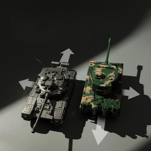 Simulation Five-Way Remote Control RC Toys War Tank With Light Music