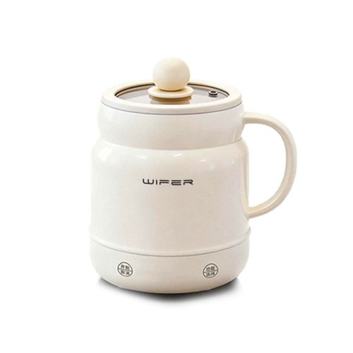 0.8L Electric Cooking Cup — Ceramic-Glazed Non-Stick Inner Pot, Portable & Multifunctional, with Auto Shut-off Function