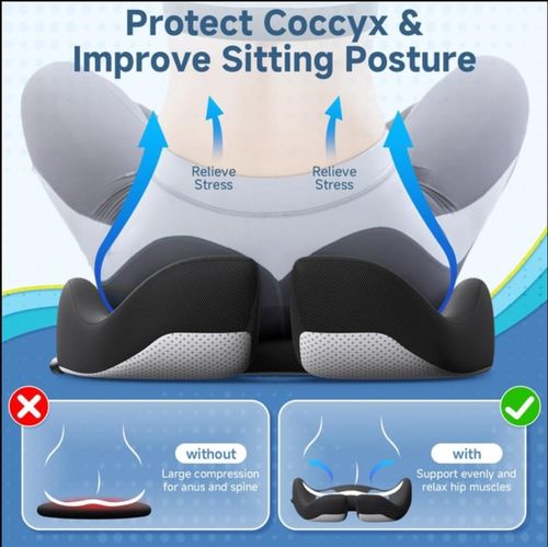 🎁 Ergonomic Memory Foam Seat Cushion