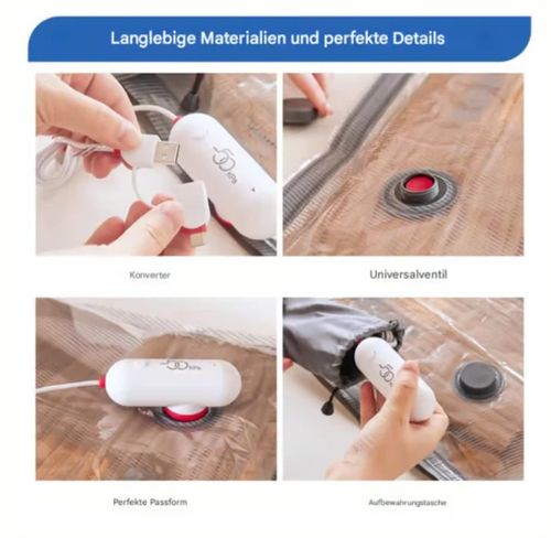 🔥 9-Piece USB Electric Vacuum Packing Kit – Save Space, Travel Light!