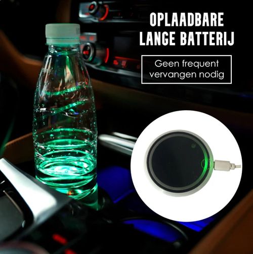 Car 7 Color Changing Waterproof Cup Pad（2pcs）