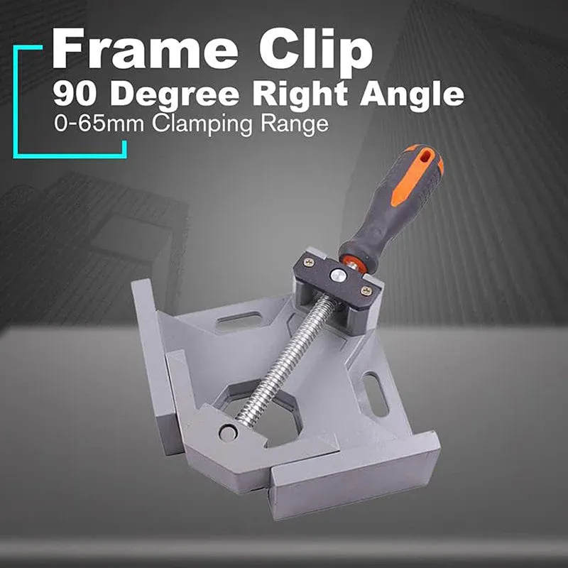 🔥📐 Durable and Resistant Woodworking Right Angle Clamp 🌲🛠️Single-handle right-angle clip (orange handle)
