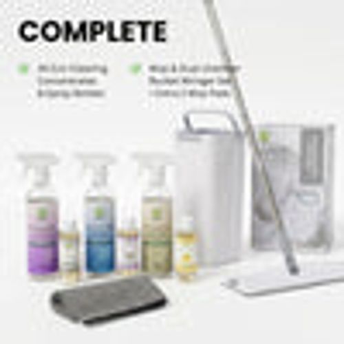 Mop and Bucket Wringer Set(1 thick bucket + 1 reinforcing rod + 4 pieces of cloth)