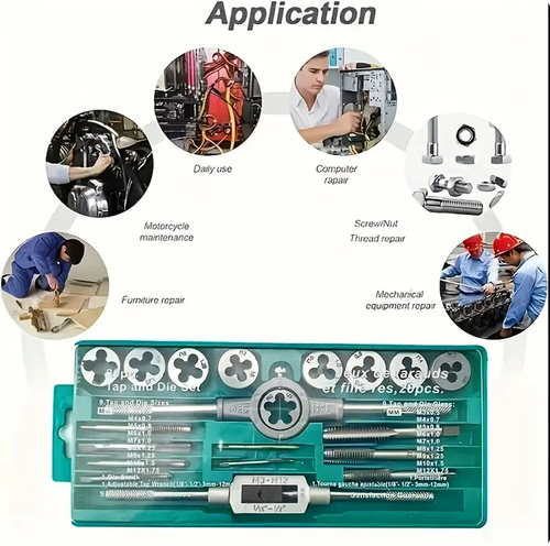 20pcs Metric Tap and Die Set