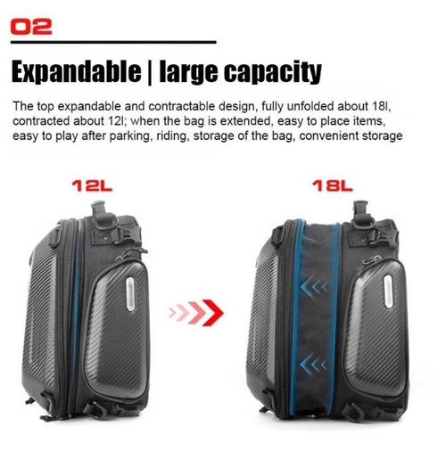 Anti-theft large capacityMotorcycle hard shell rear tail bag