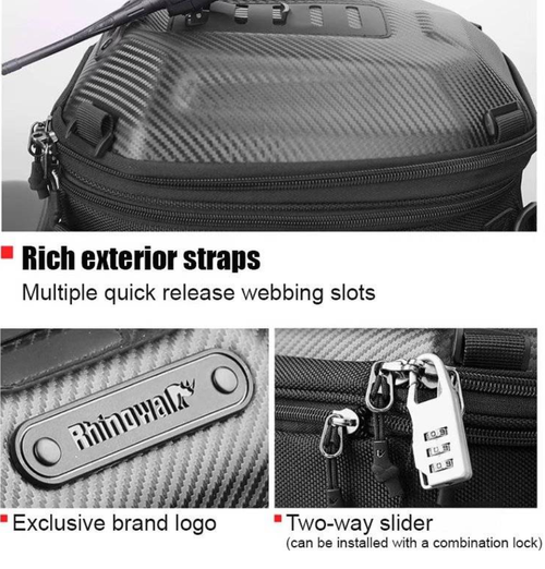 Anti-theft large capacityMotorcycle hard shell rear tail bag