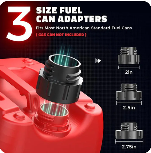 Cordless Fuel Transfer Pump Compatible .Lithium battery version: 12 liters per minute (automatic stop when full).