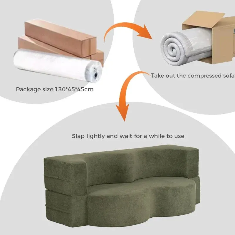 Compression Modular Space-Saving Sofa Bed