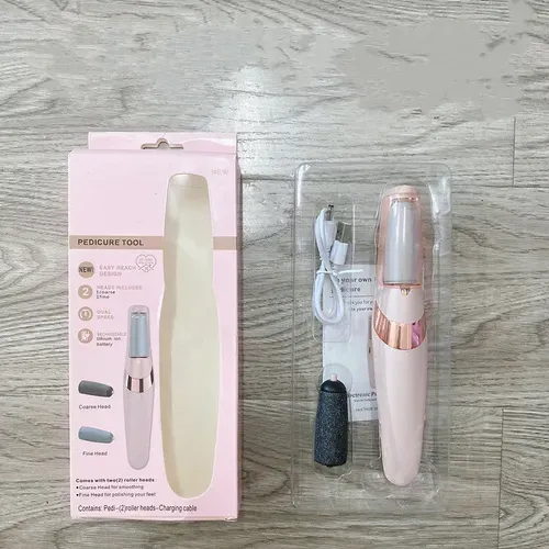 Rechargeable Pedicure Machine pink Electric Foot Callus Remover