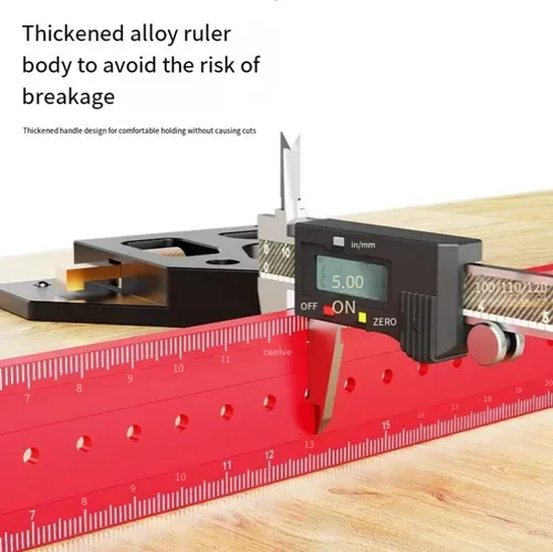 Portable game console heavy-duty assembly square, aluminum alloy 45° and 90° square woodworking, multi-functional beam assembly square measuring tool