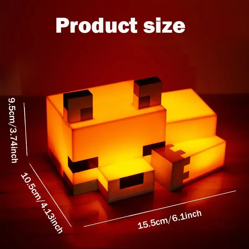 Cute Fox Design Decorative Night Light, Soft Orange Glow, Gaming Room Decor for Boys and Girls, Novelty Lighting for Playroom and Bedroom, Best Friend Gift Ideas