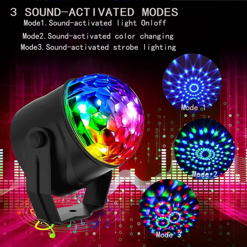 Rotating LED disco ball – RGB strobe effect, instant E27 connection, ultra-low power consumption (1W)!