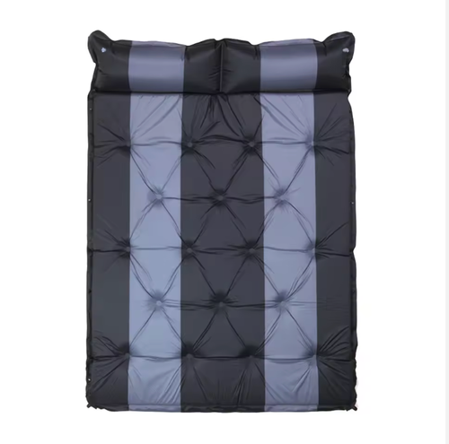 Double self-inflating camping mat with two built-in pillows,  waterproof outdoor sleeping mat.（192*132*0.5cm）